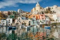 Scenic view of Procida island in Naples gulf, Italy Royalty Free Stock Photo