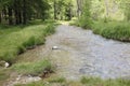 Scenic view on a creek on the mountains Royalty Free Stock Photo