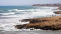 Scenic view of a raging seascape in Spain