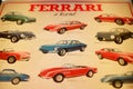 Scenic view of a rare vintage Ferrari poster found in an antique store