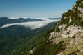 Scenic view from Rax mountains on a sunny morning in summer Royalty Free Stock Photo