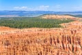 View of red sandstone hoodoos in Bryce Canyon National Park in Utah, USA - View of Inspiration Point Royalty Free Stock Photo