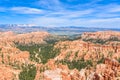 Scenic view of red sandstone hoodoos in Bryce Canyon National Park in Utah, USA - View of Inspiration Point Royalty Free Stock Photo