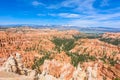 Scenic view of red sandstone hoodoos in Bryce Canyon National Park in Utah, USA - View of Inspiration Point Royalty Free Stock Photo