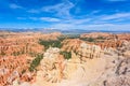 Scenic view of red sandstone hoodoos in Bryce Canyon National Park in Utah, USA - View of Inspiration Point Royalty Free Stock Photo