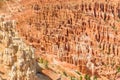 Scenic view of red sandstone hoodoos in Bryce Canyon National Park in Utah, USA - View of Inspiration Point Royalty Free Stock Photo