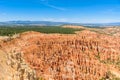 Scenic view of red sandstone hoodoos in Bryce Canyon National Park in Utah, USA - View of Inspiration Point Royalty Free Stock Photo
