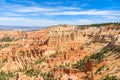 Scenic view of red sandstone hoodoos in Bryce Canyon National Park in Utah, USA - View of Inspiration Point Royalty Free Stock Photo