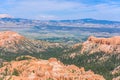 Scenic view of red sandstone hoodoos in Bryce Canyon National Park in Utah, USA - View of Inspiration Point Royalty Free Stock Photo