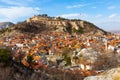 Kutahya cityscape and hill with ruined Byzantine castle, Turkey