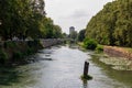 Padua - Scenic view of River Bacchiglione seen from bridge Porta Portello in Italy Royalty Free Stock Photo