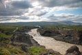 River canyon and waterfall in Iceland Royalty Free Stock Photo