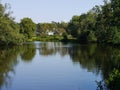 Scenic view of a river during summer Royalty Free Stock Photo