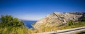 Scenic view on road on Makarska riviera in Croatia. Royalty Free Stock Photo