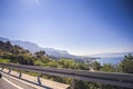 scenic view on road on Makarska riviera in Croatia. Royalty Free Stock Photo