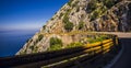 scenic view on road on Makarska riviera in Croatia. Royalty Free Stock Photo