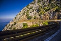 Scenic view on road on Makarska riviera in Croatia. Royalty Free Stock Photo