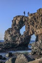 Scenic view of rock formation on the sea