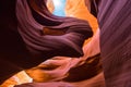 Scenic view of rock formations of Antelope Canyon in Arizona Royalty Free Stock Photo