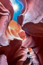 Scenic view of rock formations of Antelope Canyon in Arizona Royalty Free Stock Photo