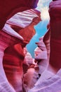 Scenic view of rock formations of Antelope Canyon in Arizona Royalty Free Stock Photo