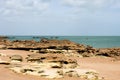 Scenic view of the rocks at Gantheaume Point, Broome, Western Austyralia. Royalty Free Stock Photo