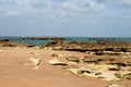 Scenic view of the rocks at Gantheaume Point, Broome, Western Austyralia. Royalty Free Stock Photo