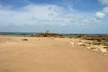 Scenic view from the rocks of the Port of Broome at Gantheaume Point, Western Austyralia. Royalty Free Stock Photo