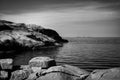 scenic view of rocks in sea against sky in Sweden Royalty Free Stock Photo