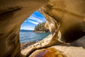 Scenic view of a rocky coast at Retreat Cove, Galiano Island, Gulf Islands, BC Canada