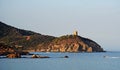 Scenic view of a rocky coastline of sardinia island