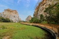 Scenic view of rocky mountain of khao Ngu Stone Park , Ratchaburi , Thailand. Royalty Free Stock Photo