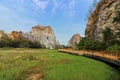 Scenic view of rocky mountain and walkway of khao Ngu Stone Park , Ratchaburi , Thailand. Royalty Free Stock Photo