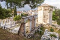 Scenic view of Roman Agora with Tower of Winds or Aerides, Athens, Greece Royalty Free Stock Photo