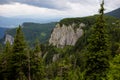 Scenic view of the romanian mountains with various rock formations Royalty Free Stock Photo