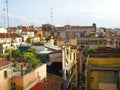 Scenic view from the roof top to the ancient buildings in Rome, Italy Royalty Free Stock Photo