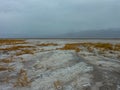 Scenic view of rough surface of rock salt blocks at Devil\'s Golf Course, Death Valley National Park, California, USA Royalty Free Stock Photo