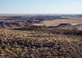 Scenic view from Route 66 pullout at Petrified Forest National Park in Arizona Royalty Free Stock Photo