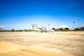 Scenic view of Safarilink Aviation aeroplane Kenya at Moi International Airport in Mombasa, Kenya