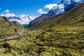 Scenic view on the Salkantay trek Royalty Free Stock Photo
