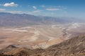 Scenic view of Salt Badwater Basin and Panamint Mountains seen from Dante View in Death Valley National Park, California, USA Royalty Free Stock Photo