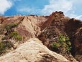 Scenic view of sand dune against sky