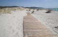 Scenic view of a sandy coastline of sardinia island