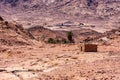 Old stone building in desert on Sinai peninsula Royalty Free Stock Photo