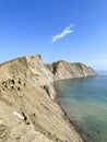 Scenic View Of Sea Against Clear Blue Sky - stock photo Royalty Free Stock Photo