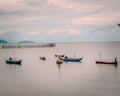 Scenic view of sea against sky in the morning Royalty Free Stock Photo