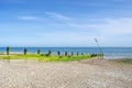 Scenic view of sea breakers in Selsey in the south of England Royalty Free Stock Photo