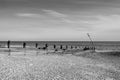 Scenic view of sea breakers in Selsey in the south of England Royalty Free Stock Photo