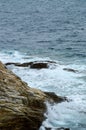 Scenic view of the sea waves hiting the shore