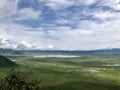 Scenic view of seasonal salt lake, Lake Magadi, center of Ngorongoro Crater in Tanzania, East Africa